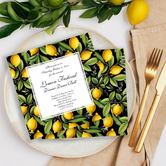 Invitación Fiesta de cumpleaños de los Lemones italianos o Fe (Subido por el creador)
