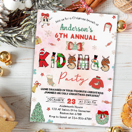 Invitación Fiesta de cumpleaños de los Navidades Kidsmas