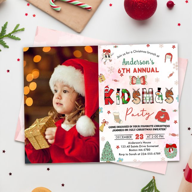 Invitación Fiesta de cumpleaños de los Navidades Kidsmas (Subido por el creador)
