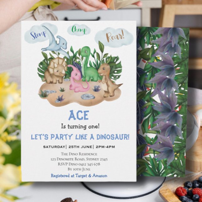 Invitación ¡Fiesta de cumpleaños de los niños de dinosaurios  (Subido por el creador)