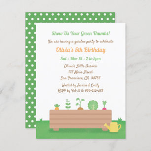 Invitación Fiesta de cumpleaños de los niños de la caja verde