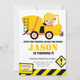 Invitación Fiesta de cumpleaños de los niños de la camioneta