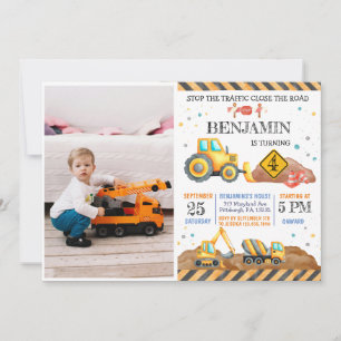 Invitación Fiesta de cumpleaños de los niños de la camioneta