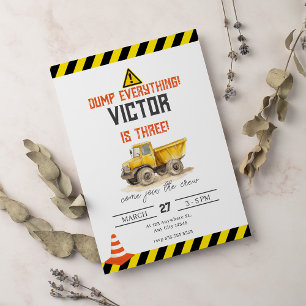 Invitación Fiesta de cumpleaños de los niños de la camioneta