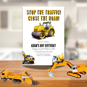 Invitación Fiesta de cumpleaños de los niños de la camioneta