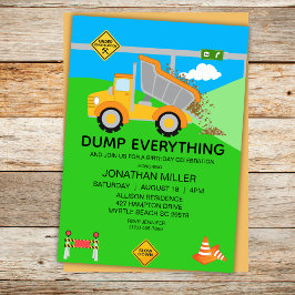 Invitación Fiesta de cumpleaños de los niños de la camioneta 