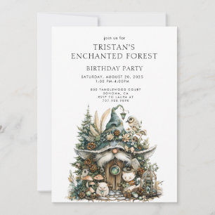 Invitación Fiesta de cumpleaños de los niños de los bosques e