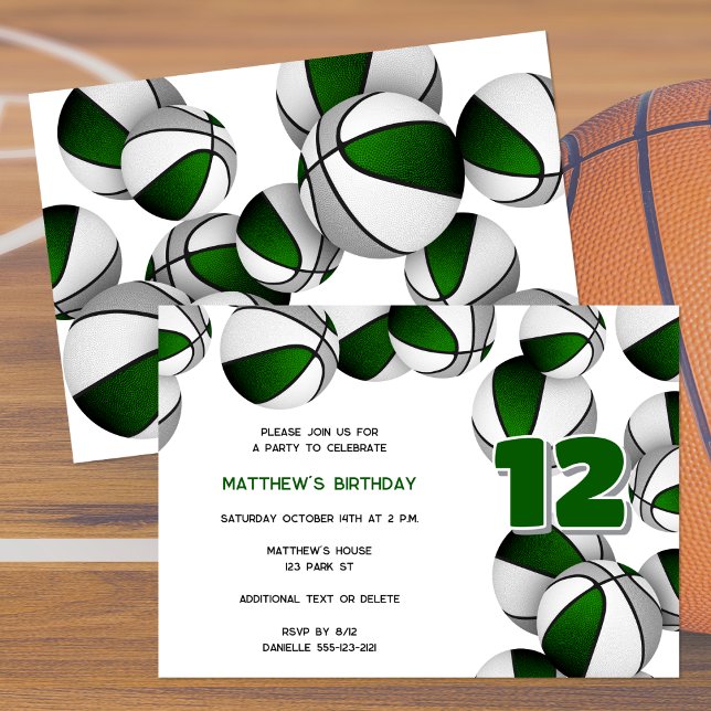 Invitación fiesta de cumpleaños de los niños de los chicas de (front & back views)