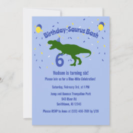 Invitación Fiesta de cumpleaños de los niños de los dinosauri