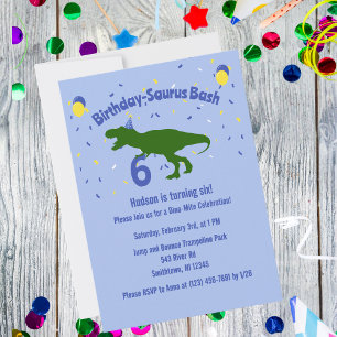 Invitación Fiesta de cumpleaños de los niños de los dinosauri