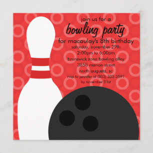 Invitación Fiesta de cumpleaños de los Pals del Pin del rojo