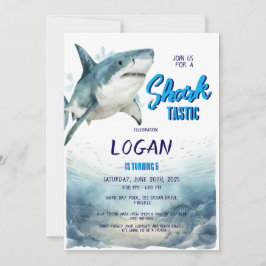 Invitación Fiesta de cumpleaños de los tiburones
