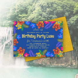 Invitación Fiesta de cumpleaños de Luau en Hawái