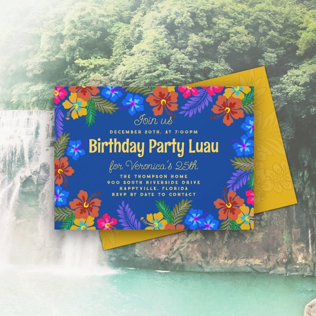 Invitación Fiesta de cumpleaños de Luau hawaiano (Subido por el creador)