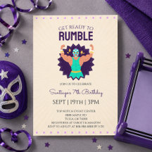 Fiesta de Cumpleaños de Lucha Libre Retro