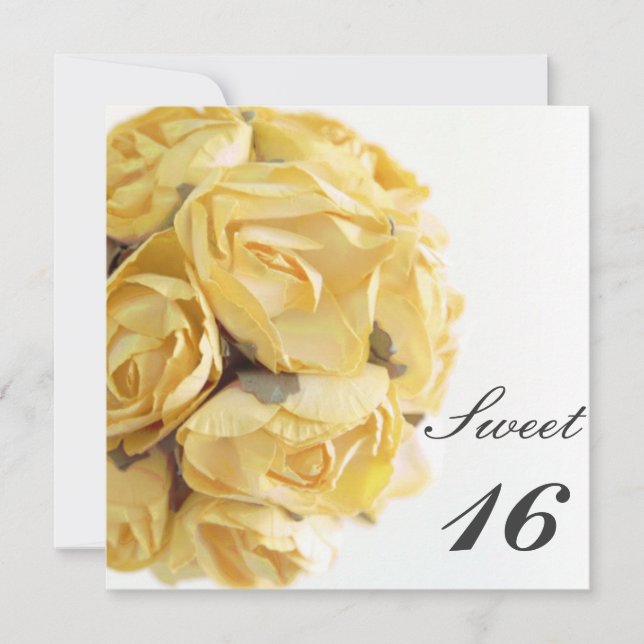 Invitación Fiesta de cumpleaños de lujo del dulce dieciséis (Anverso)