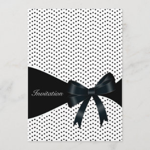 Invitación Fiesta de cumpleaños de lunares negros
