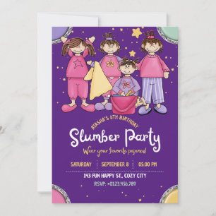 Invitación Fiesta de cumpleaños de madrugada con amigos
