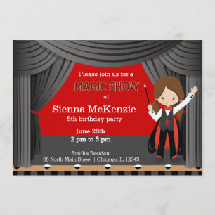 Invitación fiesta de cumpleaños de Magic Show