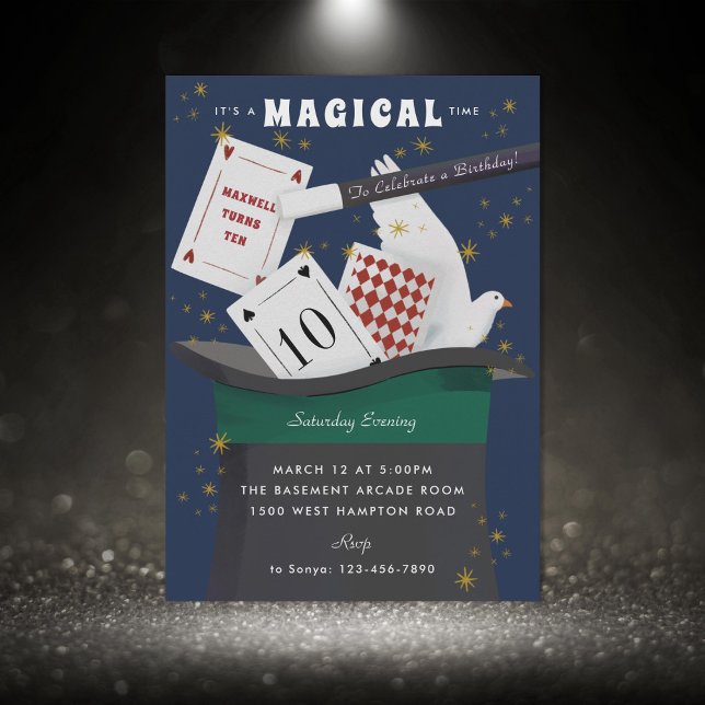 Invitación Fiesta de cumpleaños de Magic Show (Subido por el creador)