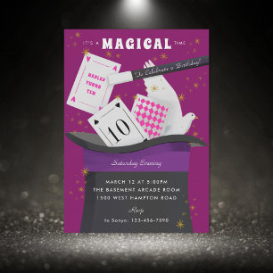 Invitación Fiesta de cumpleaños de Magic Show
