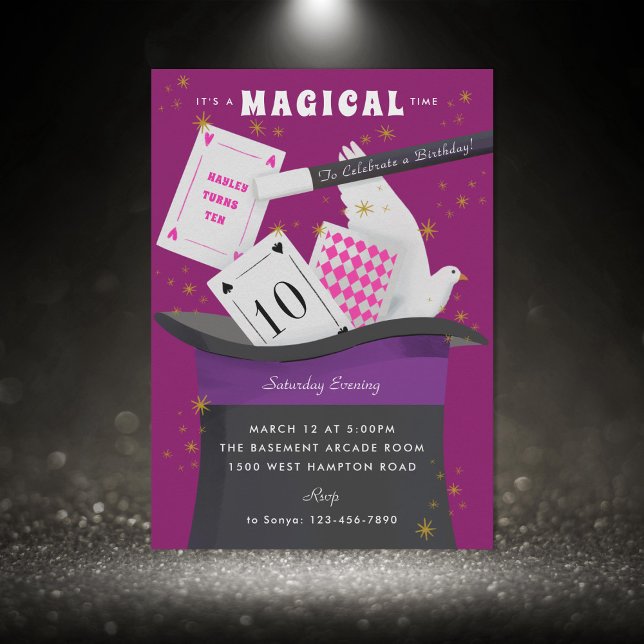 Invitación Fiesta de cumpleaños de Magic Show (Subido por el creador)