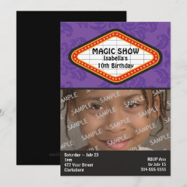 Invitación Fiesta de cumpleaños de Magic Show Marquee