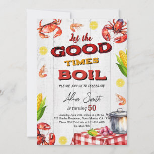 Invitación Fiesta de Cumpleaños de Mariscos