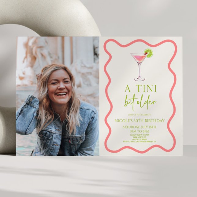 Invitación Fiesta de cumpleaños de Martini Rosado, un poco ma (Subido por el creador)
