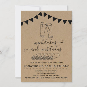 Invitación Fiesta de cumpleaños de Micheladas y Enchiladas -