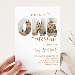 Invitación Fiesta de cumpleaños de Miss Pequeña Fotos minimal