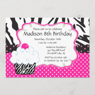 Invitación Fiesta de cumpleaños de moda de las rosas fuertes