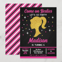Fiesta de cumpleaños de moda de muñecas rosadas Be