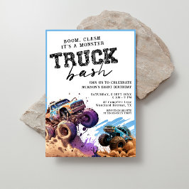 Invitación Fiesta de cumpleaños de Monster Truck