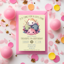 Fiesta de Cumpleaños de Montón de Ajolotes Adorabl