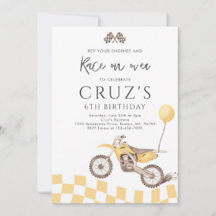 Invitación Fiesta de cumpleaños de Motocross, bicicleta de ti