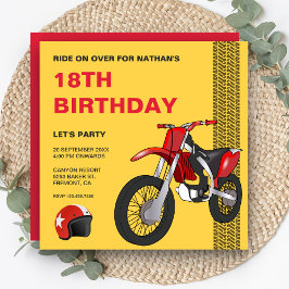 Invitación Fiesta de cumpleaños de Motocross de Bicicleta de 