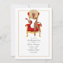 Invitación Fiesta de cumpleaños de mujer negra