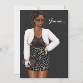 Invitación Fiesta de cumpleaños de mujer negra