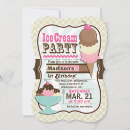 Invitación Fiesta de cumpleaños de napolitanos helados