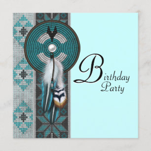 Invitación Fiesta de cumpleaños de nativos americanos