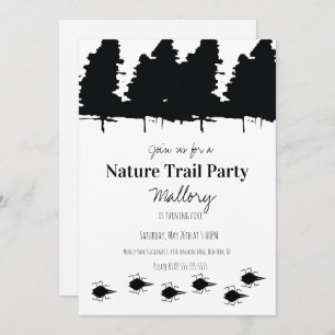 Invitación Fiesta de cumpleaños de Nature Trail Woods Adventu