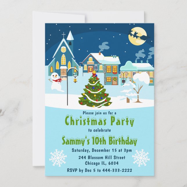 Invitación Fiesta de Cumpleaños de Navidad del Pueblo de Invi (Anverso)