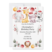 Fiesta de cumpleaños de Navidades infantiles