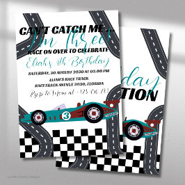 Invitación Fiesta de Cumpleaños de Need for Speed con Auto de