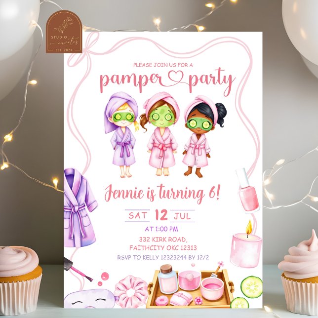 Invitación Fiesta de Cumpleaños de Niña Adorable para Mimar (Subido por el creador)
