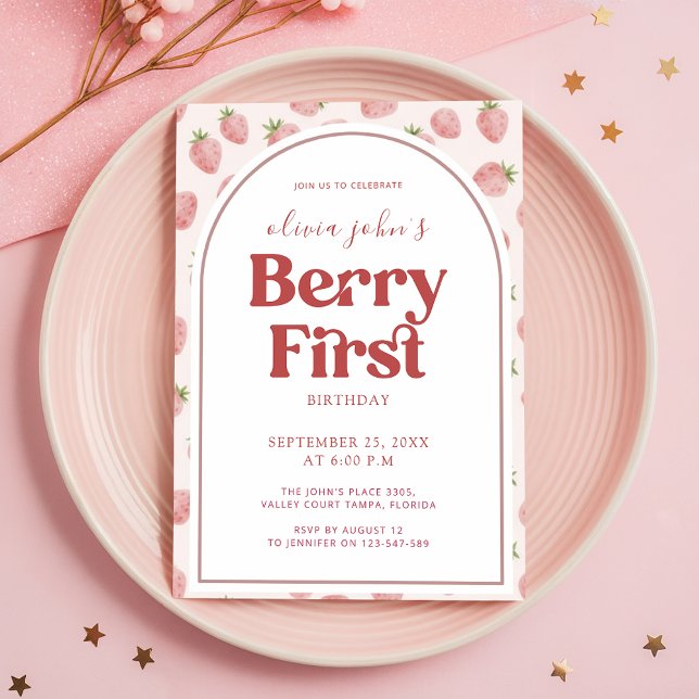 Invitación Fiesta de Cumpleaños de Niña con Arco de Foto de F (Subido por el creador)