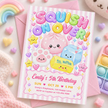 Fiesta de cumpleaños de niña con Cute Kawaii Squis
