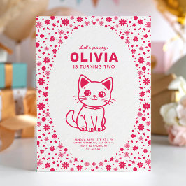 Invitación Fiesta de cumpleaños de niña con kit de colores pe