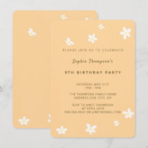 Fiesta de cumpleaños de niña con margaritas amaril